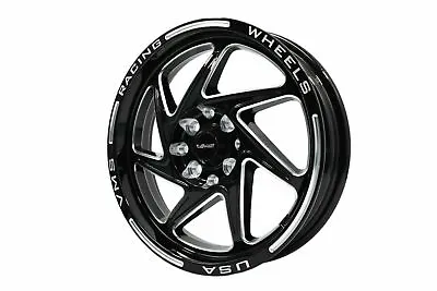 VMS Typhoon Black Milled Polished Drag Racing Rim Wheel 4 Lug 15X3.5 4X100 10 ET • $199.95