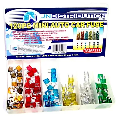 120 Pc Mini Blade Fuse Assortment Auto Car Motorcycle SUV Fuses Kit APM ATM • $7.98