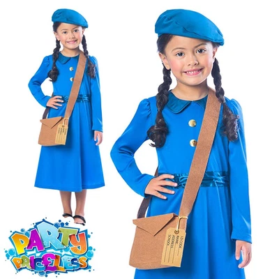 £12.99 • Buy Kids 1940s School Girl Costume WW2 Fancy Dress World Book Day Week Outfit