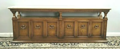 Mid-Century Modern Sideboard Marble Top Low Height 24  Perfect For Big Screen TV • $1200