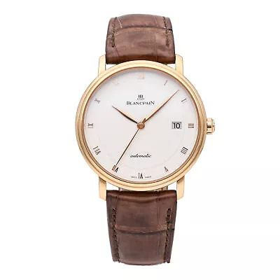 Blancpain Villeret Ultra Slim 18k Rose Gold Auto 38 Men's Watch 6223-3642-55B • $6950