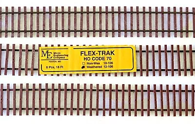 MICRO ENGINEERING #12-106 HO CODE 70 Flex Track 6 Pieces 36  Each (18' Total). • $24