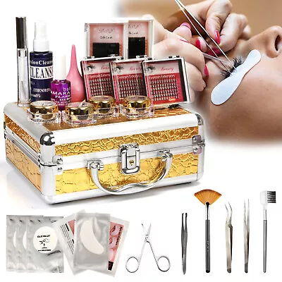 Professional Set Of C Curl Row Korean Mink False Eyelash Extensions & Lock Box • $59.99