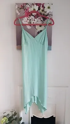 £34.99 • Buy Bay Trading Y2K Mint Green Sparkly Midi Dress, UK Size 12 Immaculate Asymmetrica