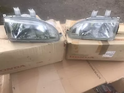 Honda Eg Civic Eg6 Eg9 1992-95 Pair Glass Stanley Headlights Vti Sr3 B16a2 Ukdm • $621.68