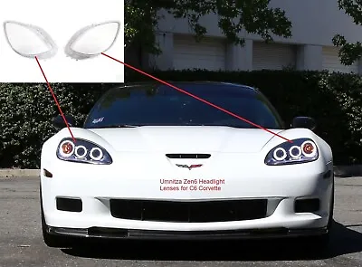 Zen6 C6 2005-2013 Corvette Headlight OE Quality Lenses L/R + SEAL OVERSTOCK • $69.99