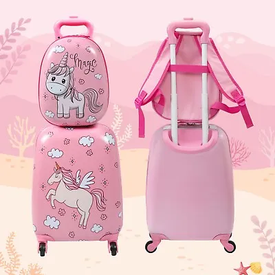 2PC Kids Toddler Luggage Set 16 Suitcase+12  Backpack Carry On Bag Travel Carry • $59.99
