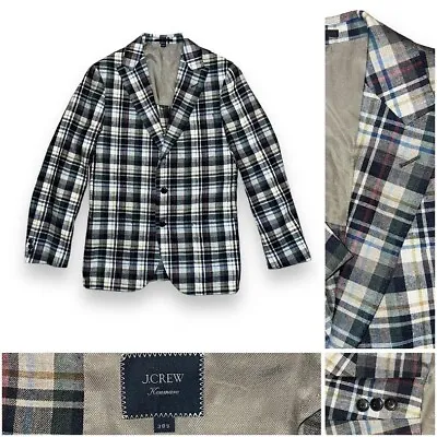 J. Crew Kenmare Unstructured Men’s Blazer Magee Plaid Linen Wool Cashmere 38S • $99.99