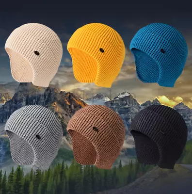 2023 Winter Warm Knitted Beanie Hat With Earflaps Russian Outdoor Ski Skull Cap • $24.35