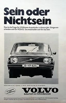 Volvo 144S De Luxe Original Advertisement From 1973 • $7.43