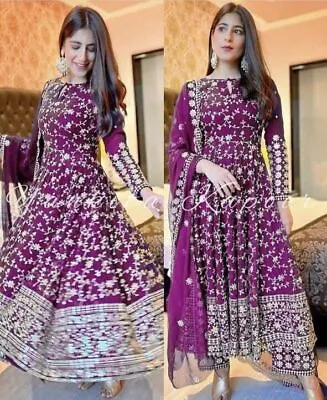 $90.89 • Buy Gown Salwar Kameez Pakistani Indian Bollywood Suit New Party Wear Wedding Dress