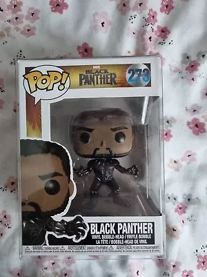 Funko POP! Movies! Marvel- Black Panther #273 W/Protector • £7.50