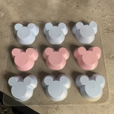 Disney Minnie/Mickey Mouse Baking Silicone Moulds X 9 Brand New  • £5