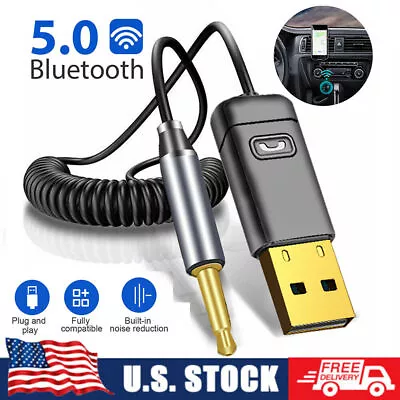 Wireless USB Bluetooth 5.0 Audio Transmitter Receiver AUX Adapter For PC Car Kit • $9.99