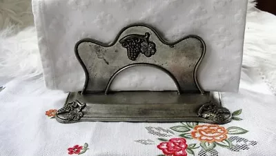 Zinn & Tain Vintage Mid Century Pewter Napkin/ Letter Holder Etain 95% • £13.88