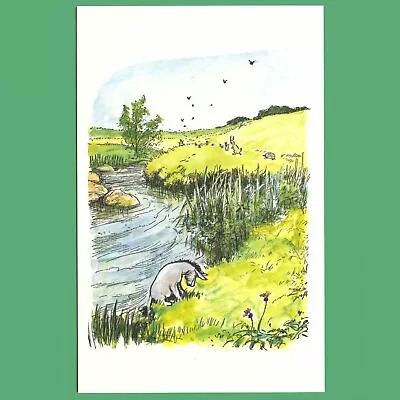 POSTCARD - Eeyore Standing By The River As The Others Walk On Ahead - Pooh Bear • £1.99