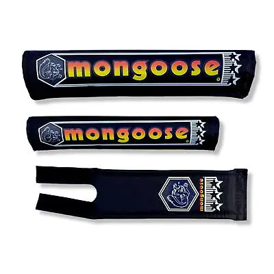 Mongoose Nylon Pad Set - BLACK 1984-1985 - Old School Bmx • $132