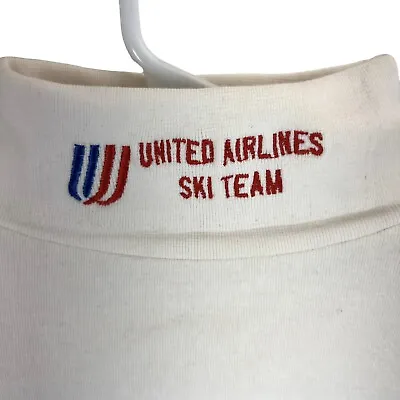 Vintage United Airlines US Ski Team Long Sleeve Turtleneck Skiing Size Small • $37