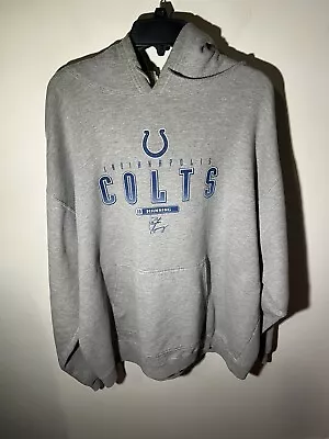 Mens Peyton Manning Indianapolis Colts Gray Hoodie Size XL • $29.99