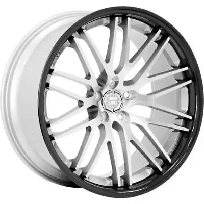 (4) 22  Lexani Wheels R-Twenty Silver Center With Black Lip Rims (B43) • $2409