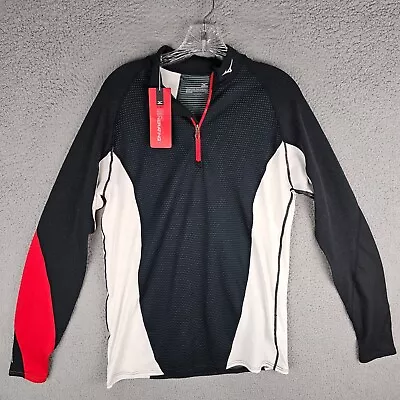 Mizuno Midweight Breath Thermo 1/4 Zip Red Black White Heat Generating XL • $21.24