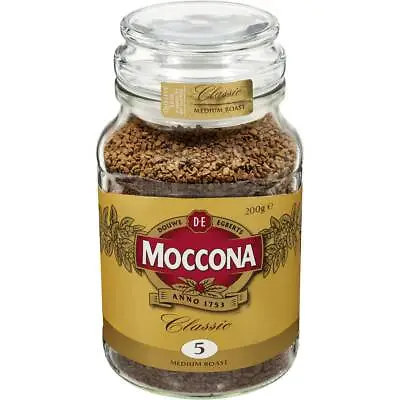 Moccona Classic Freeze Dried Medium Roast Instant Coffee Jar 200g • $18.02