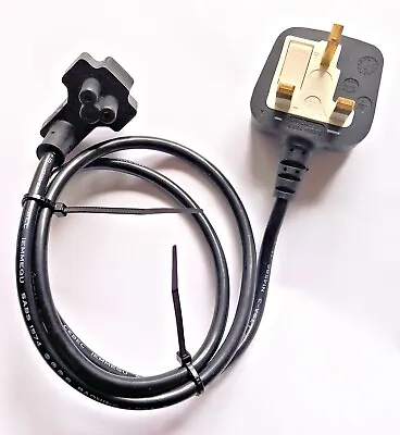 £3.99 • Buy Cloverleaf Right Angle Dell Lead 0TX415 Type Laptop Adaptor Cable By Voltex 0.9M