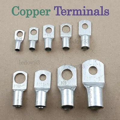 £2.45 • Buy Copper Tube Terminals Battery Welding Cable Connector Terminal Lug Ring Crimp