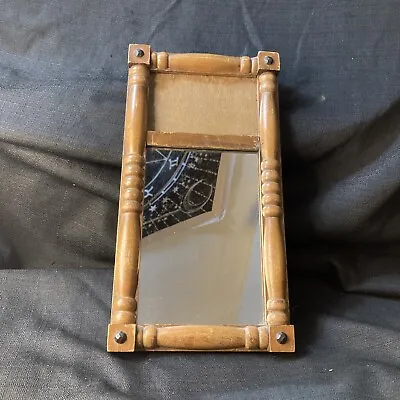 Vintage Wood Picture Frame & Mirror Brass Fittings 7” X 13.5” • $25.99