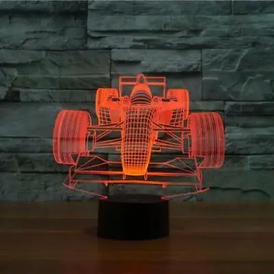 Color Change Racing Car 3D Illusion LED Night Light Smart Touch USB Table Lamp • $14.89