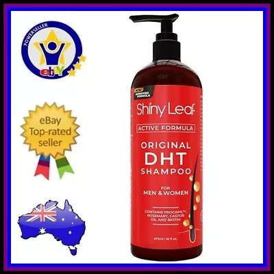 SHINY LEAF DHT BLOCKER SHAMPOO Caffeine Hair Omega Loss Growth 473ml • $69.95