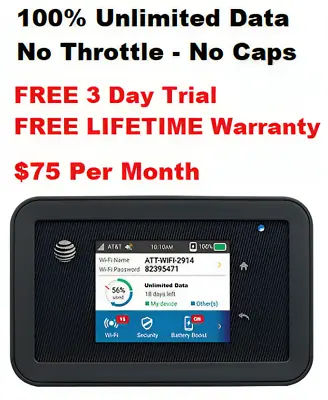Netgear 815s ATT UNLIMITED DATA 4G LTE $75/Month RV Internet Home Hotspot Rural • $54.99