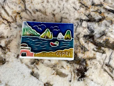 Capri Italy FRIDGE MAGNET Travel Souvenir Hand Made Tile • $10