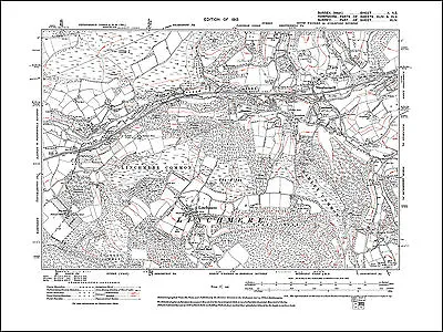Linchmere Shottermill Hammer Old Map Sussex 1913: 10NE Repro • £18.99