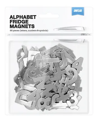 $9.99 • Buy Shot2go Pack Of 90 Metallic Magnetic Alphabet Letters Numbers & Symbols - Silver