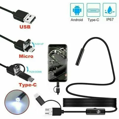 £6.46 • Buy USB Endoscope Camera 5mm Borescope Snake Inspection For Samsung Android Phone UK