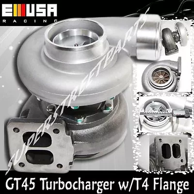 EMUSA HUGE GT45 Turbo/Turbocharger 600+HP Boost Universal T4/T66 3.5  VBand 1.05 • $189.99