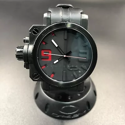 Watch Oakley Gearbox Stealth Black & Red SKU 10-062 • $520