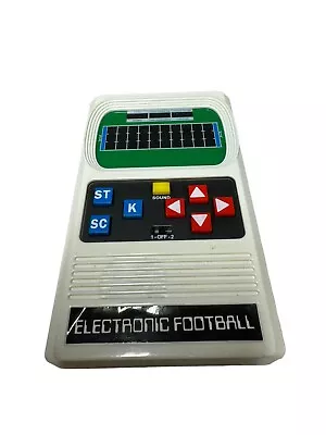Mattel Electronic Football Handheld Console 1-2 Player Game Vintage White TESTED • $20
