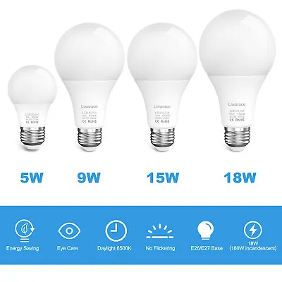 E27 Led Light Bulb 3W 5W 9W 12W 15W 18W 21W Energy Saving Home Outdoor Lighting • $2.99