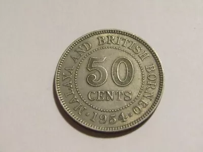 Malaya British Borneo 1954 50 Cents Coin • $14.99