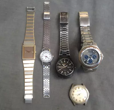 Vintage Watch Lot Of 5 - Seiko Timex Pulsar Lorus Chronograph Bulova - Untested • $29.50