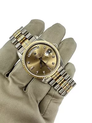 Rolex Day Date 36mm 18239B Tridor Diamond Dial Presidential 18k Gold Men’s Watch • $17500