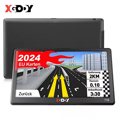 XGODY 7'' Car Truck Sat Nav HGV LGV GPS Navigation 8GB Full Europe Maps Updates • £52.99