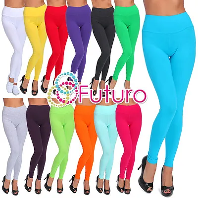 £8.99 • Buy Full Length High Waist Leggings Genuine Cotton And Lycra All Sizes & Color LWPY