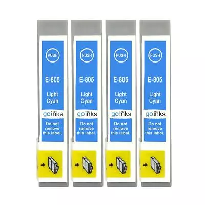 £8.99 • Buy 4 Light Cyan Ink Cartridges For Epson Stylus Photo PX650, PX730WD, R265, RX585