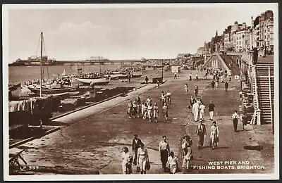 £5.50 • Buy BRIGHTON Postcard West Pier & Fishing Boats