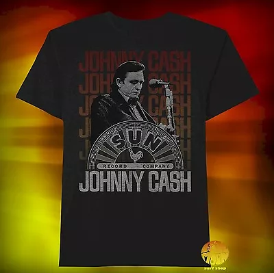 New Johnny Cash Sun Record Company Mens Vintage Concert T-shirt • $20.95