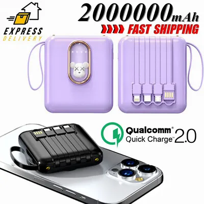 $26.49 • Buy 2000000mAh Power Bank Portable Fast Charger Battery USB For Mobile Phone