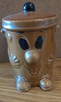 £9.95 • Buy VINTAGE 321 DUSTY BIN MONEY BOX 5  Piggy Bank CERAMIC ORIGINAL Collectible